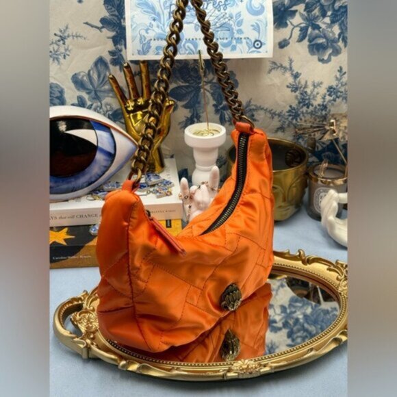 🆕 KURT GEIGER LONDON 🧿 NWOT Recycled Nylon Multi Crossbody Bag, Bright Orange - Picture 11 of 13
